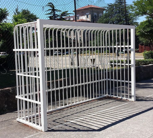 Juego de porterías para fútbol sala o balonmano antivandálicas