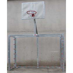 Juego de porterías para fútbol sala y canasta basket galvanizadas