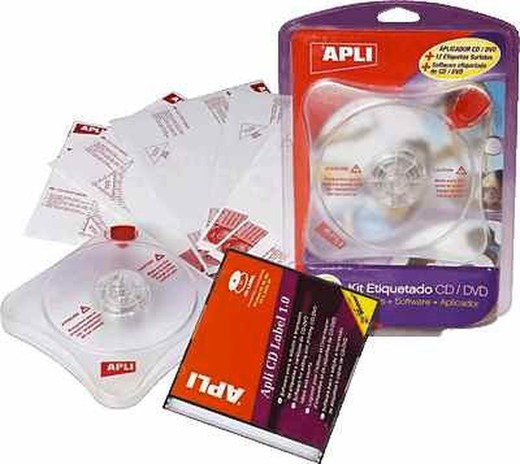 Kit d'étiquetage pour cd's et dvd's apli