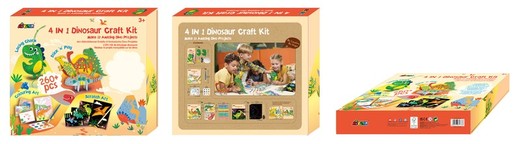 Kit Manualidades 4 en 1 Dinosaurios