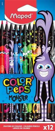 Crayons de résine de couleur Peps Monster en deux présentations