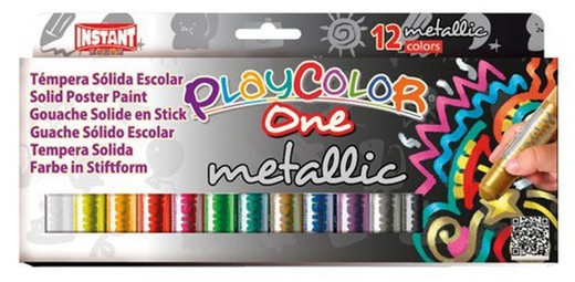Crayons à détrempe solides métalliques Playcolor