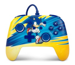 Mando con cable mejorado PowerA para Nintendo Switch - Impulso Sonic
