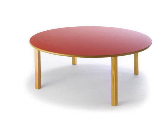 Table enfant circulaire en bois de 120 cm.