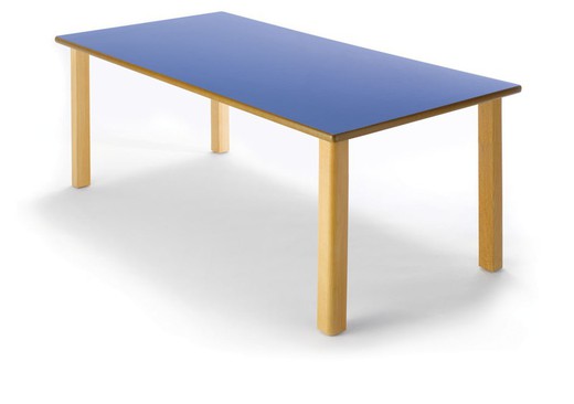 Table enfant rectangulaire en bois de 120 cm.