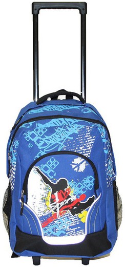 Mochila trolley azul