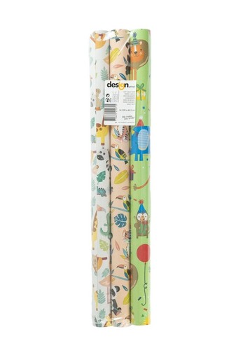 Pack 3 Rollos Papel de Regalo 5 mt Infantil