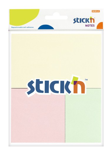 Pack de notas en 3 tamaños color pastel