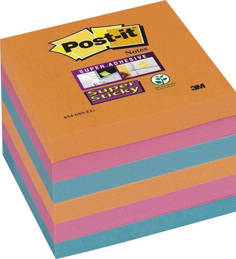 Pack post-it super collant couleurs bangkok