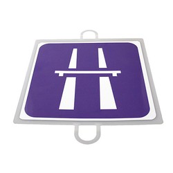 Panneau de signalisation routière pour piquets. Autoroute