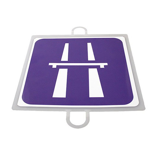 Panel de señalización de tráfico para picas. Autopista