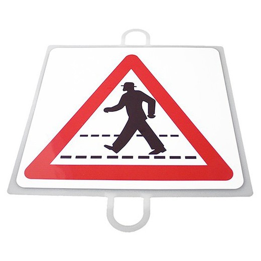 Painel de sinal de trânsito para espadas. pedestres