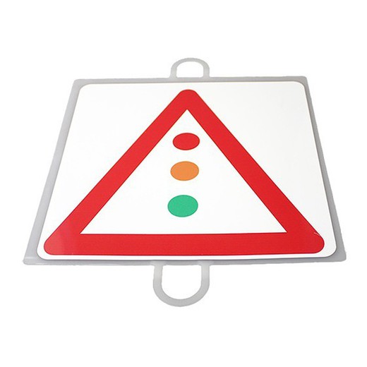 Panel de señalización de tráfico para picas. Semaforos