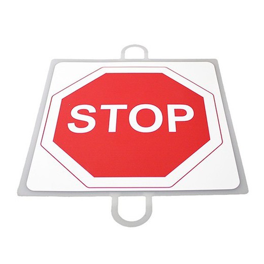 Panel de señalización de tráfico para picas. Stop