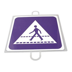 Panneau de signalisation routière pour piquets.