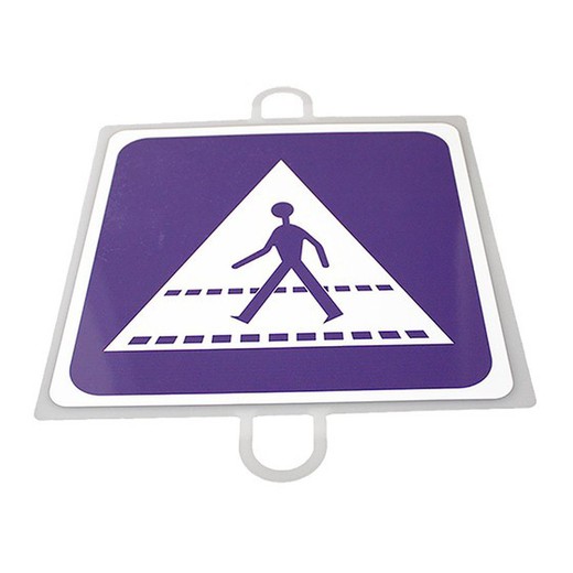 Panel de señalización de tráfico para picas.PASO Peatones