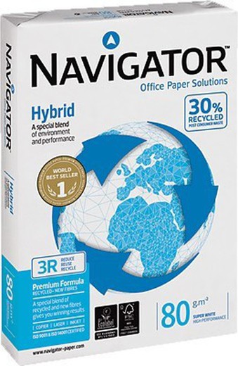 Papel híbrido Navigator. 80 gramas. 500 folhas