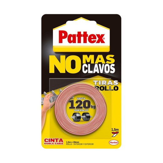 Pattex No Mas Clavos Cinta Doble Cara 1,5 m Rollo