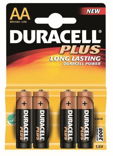 Baterias alcalinas Duracell mais baterias