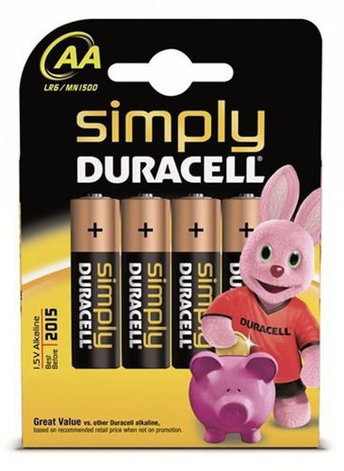 piles alcalines duracell simplement