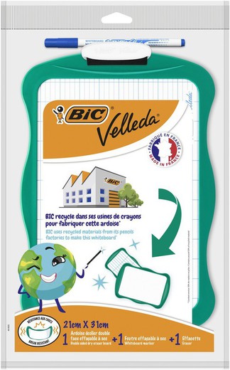 Pizarra blanca infantil Bic Velleda 21 x 31 cm Cartabon