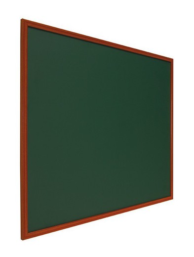Tableau noir vert avec cadre en bois foncé