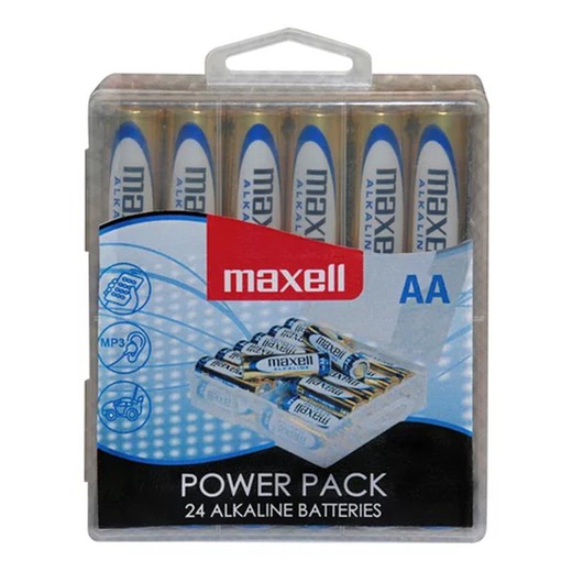 Power pack Pilas alcalinas AA. Caja con 24 pilas