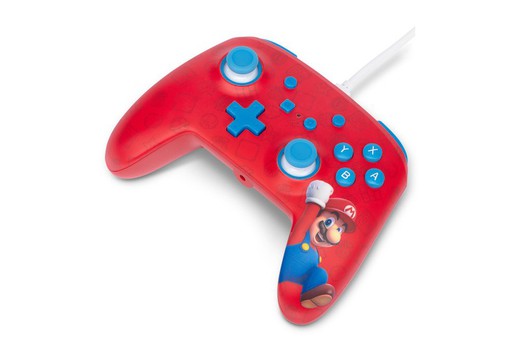 PowerA Mando con cable mejorado para Nintendo Switch - ¡Yuju! Mario