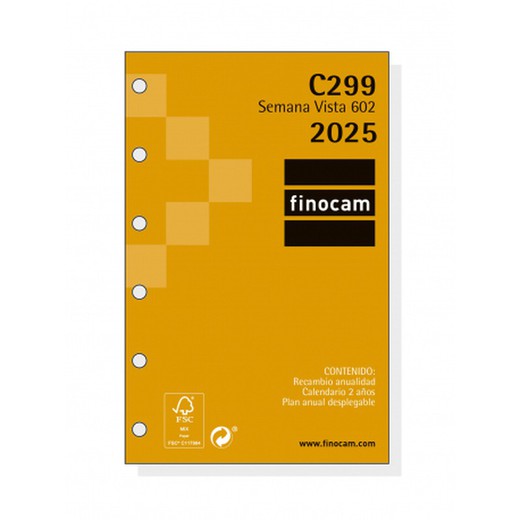 Recambio.Anual.602 Dos días por página 2025+ C297