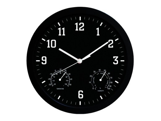 Reloj de oficina de 30 cm. Negro