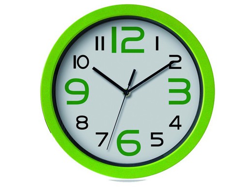 Reloj de oficina de 30 cm. Verde