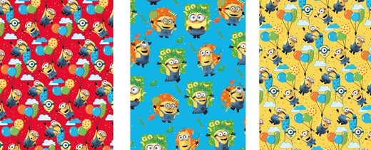 Rollo Papel de Regalo 2 mt Minions-1