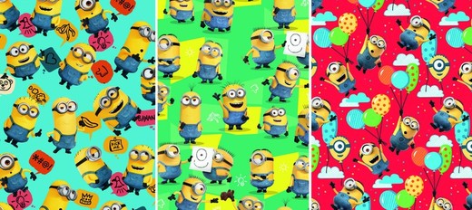 Rollo Papel de Regalo 2 mt Minions-2