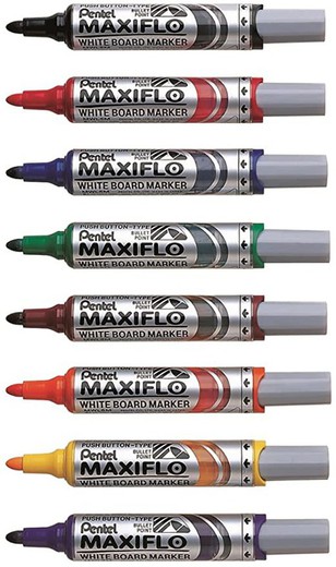 Rotulador pizarra Pentel Maxiflo, trazo 2mm.