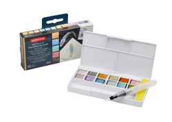 Set de viaje de pinturas Derwent Metallic en 12 pastillas