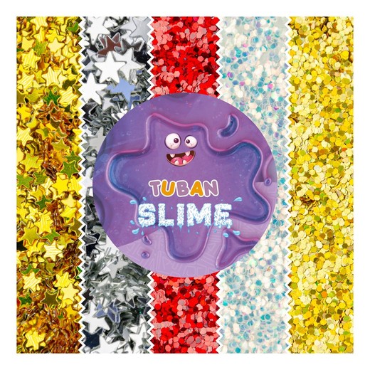 Set Purpurina para Slime- 5x5g