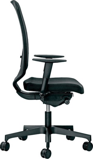 Cadeira executiva de couro sintético preto Ossa
