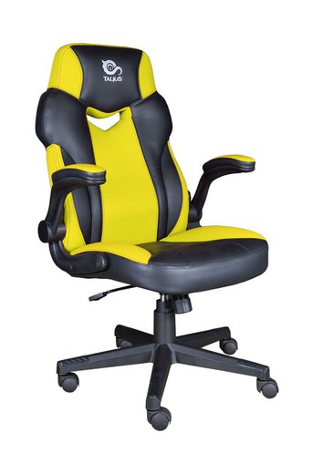 Cadeira gaming Talius Crab amarelo e preto