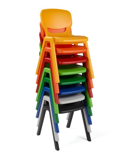 Cadeira infantil feliz em oito cores e seis alturas diferentes
