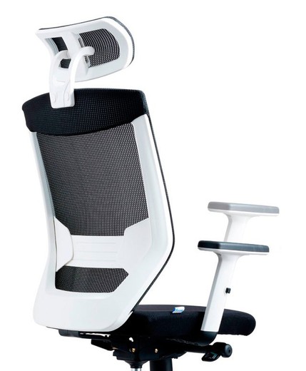 Cadeira de trabalho rd908w branca com apoio de cabeça