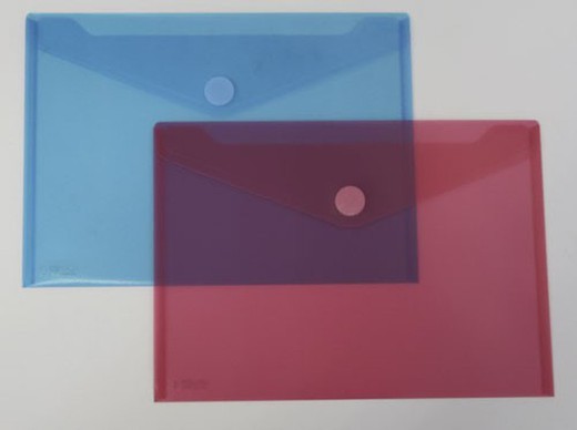 Envelopes plásticos Sweetcolor. Fechamento de velcro.
