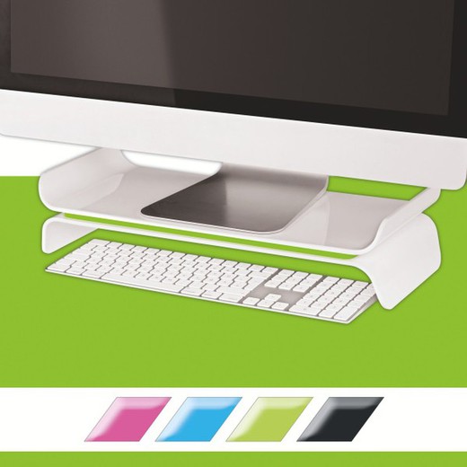 Soporte monitor Leitz WOW verde/blanco — KounterPRO