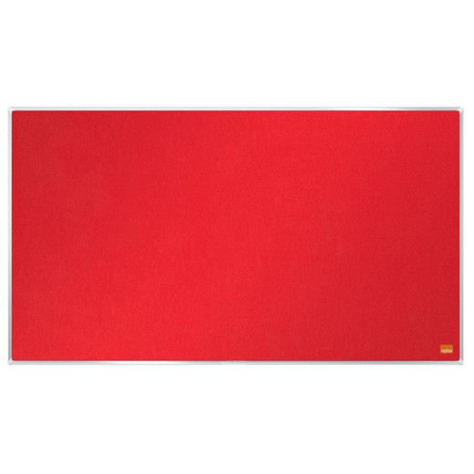 Tablero de anuncios panorámico Nobo Impression Pro en fieltro color rojo. Cinco tamaños
