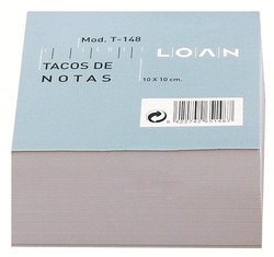 Bloc-notes caoutchouté 10 x 10 cm.
