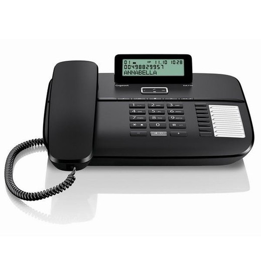 Telefone de mesa Gigaset da710 preto e branco