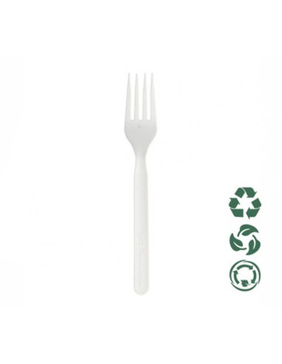 Fourchette compostable 15cm 100ud