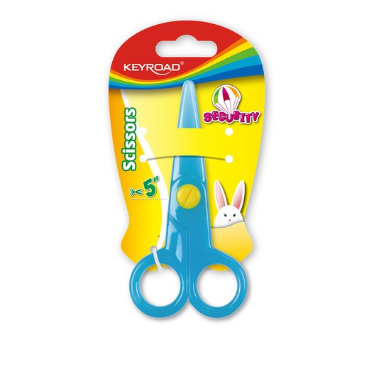 Tijera de plástico infantil Keyroad de 13 cm en blíster