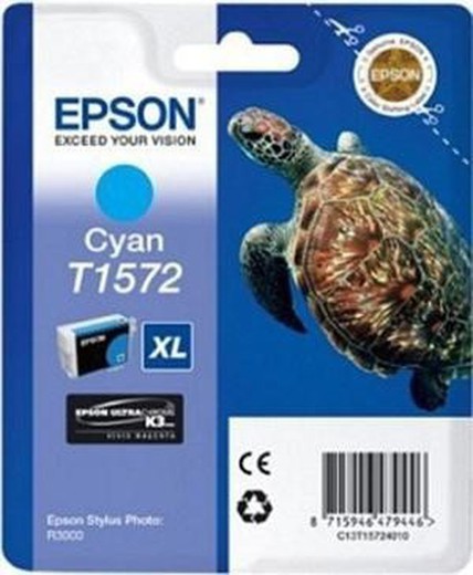 Tinta original epson c13t15724010 cyan