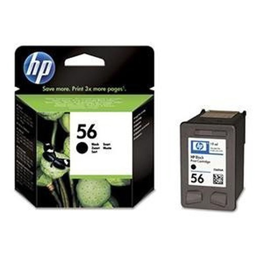 hp c6656ae tinta original preta nº  56