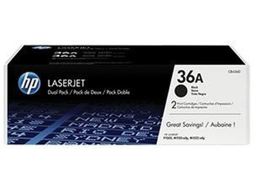 Toner original hp cb436ad negro